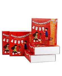 CocoMoco Kids Block Printing Kits Set of 5 - Multicolour