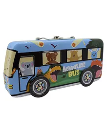Kidskaart Bus Shaped Metal Pencil Box (Color May Vary)