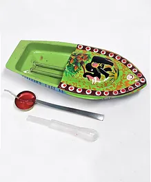Kuhu Creations Supreme Practical Science Learning Tin Boat Water Toys Elephant Print - Green