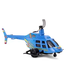 Shinsei Pull Back Rescue Helicopter Toy - Blue