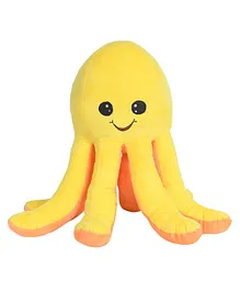 Ultra Plush Smiling Octopus Soft Toy Yellow - Height 38 cm
