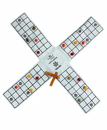 Ancient Living Pachisi Ludo Board Game - Multicolor