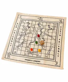 Ancient Living Snake And Ladder Board Game  - Multicolor