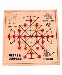 Ancient Living Deers & Leopards Board Game - Multicolor