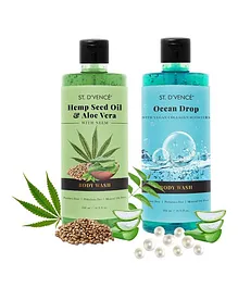 St. D'vencé Hemp Seed & Ocean Drop Body Wash Pack of 2 - 500 ml each