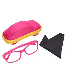 Vink Rectangle Flex Blue Ray Protection Glasses For Age 5 to 10 Years - Pink