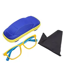 Vink Rectangle Wayfarer Blue Ray Protection Glasses For Age 5 to 10 Years - Blue Yellow