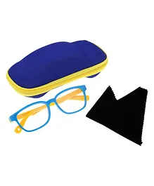 Vink Rectangle Wayfarer Blue Ray Protection Glasses For Age 5 to 10 Years - Blue Yellow
