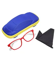 Vink Rectangle Wayfarer Blue Ray Protection Glasses For Age 5 to 10 Years - White Red