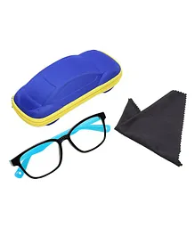 Vink Rectangle Wayfarer Blue Ray Protection Glasses For Age 5 to 10 Years - Blue Black