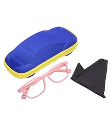 Vink Rectangle Wayfarer Blue Ray Protection Glasses For Age Group 5 to 10 Years - Pink