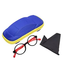 Vink Round Blue Ray Protection Glasses For Age 5 to 10 Years - Red Black