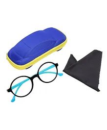 Vink Round Blue Ray Protection Glasses For Age 5 to 10 Years - Black Blue