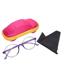 Vink Round Blue Ray Protection Glasses For Age 5 to 10 Years - Purple