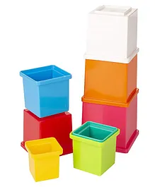 FunBlast Alphabet Stacking Cups Multicolour - Pack of 8