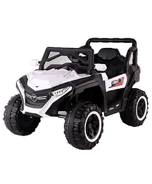 Wheel Power Battery Operated Ride On Jeep - White