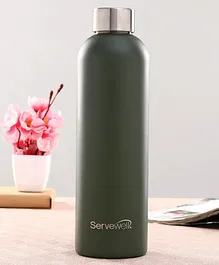 Servewell Stainless Steel Single Wall Bottle Green - 900 ml