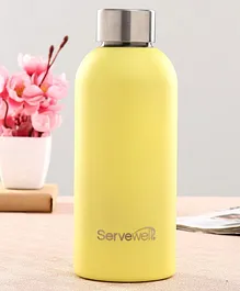 Servewell Stainless Steel Single Wall Bottle Yellow - 675 ml