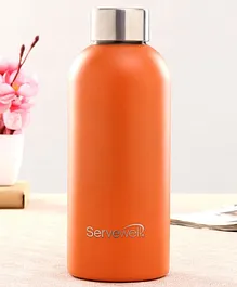 Servewell Stainless Steel Single Wall Bottle Orange - 675 ml