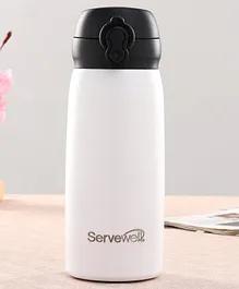 Servewell Stainless Steel Vacuum Bottle White - 415 ml