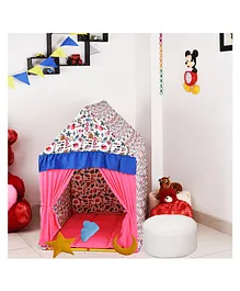 Play House Kids Tent House With Quilt Bean Bag And Cushion Mini Size - Pink