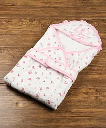 NeonateCare Hooded Wrapper Animal Print - Pink