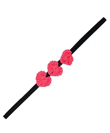 Funkrafts Crochet Heart Design Headband - Pink