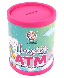Ratnas Unicorn ATM Money Bank - Pink 