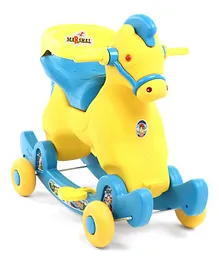 Dash Marshal 2 in 1 Baby Horse Rocking Ride On with Lights and Music - Blue 