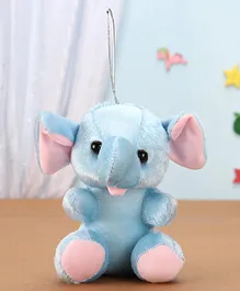 Dimpy Stuff Elephant Clip On Soft Toy Blue - Height 17 cm