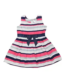 Doodle Girls Clothing Sleeveless Striped Dress - Multi Color
