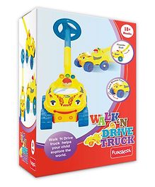Giggles Walk N Drive Truck - Yellow And Blue