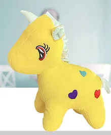 Toyingly Unicorn Soft Toy Yellow - Height 25 cm