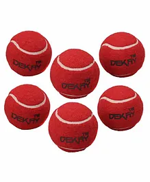 Vibgyor Vibes Tennis & Cricket Ball Pack of 6 - Red 