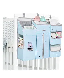 Sunveno Baby Bedside Portable Crib Organizer - Blue