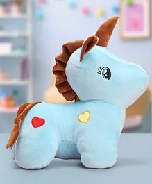 Babyhug Unicorn Plush Soft Toy  Blue - Height 30 cm
