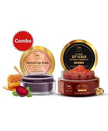 TNW -THE NATURAL WASH Lip Care Combo With Lip Balm & Lip Scrub  - 5 gm & 25 gm Respectively