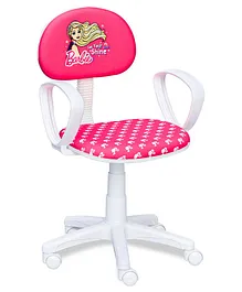 Barbie Stylo Study Chair With Wheels - Pink