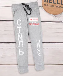 Chimprala Full Length Printed Lounge Track Pants - Light Grey