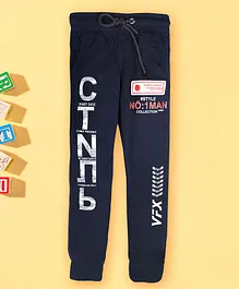 Chimprala Full Length Printed Lounge Track Pants - Navy Blue