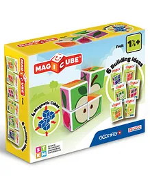 Kub & Bear Geomag Magicube Fruit Magnetic Blocks  Multicolor - 4 Pieces