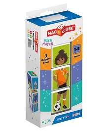 Kub & Bear Geomag Magicube  Sports Magnetic Blocks  Multicolor - 3 Pieces