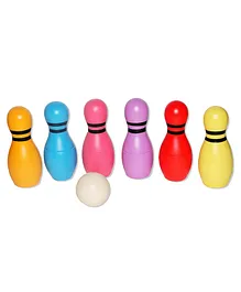 VParents Wooden Mini Bowling Set - Multicolor