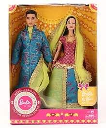 Barbie In India Barbie And Ken Gift Pack Doll Set Green - Height 30 cm