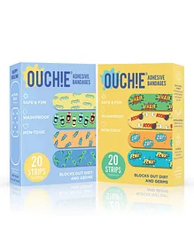 Ouchie Non-Toxic Printed Bandages Pack of 2 - 20 Bandages each