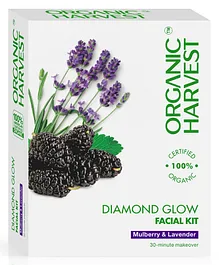 Organic Harvest Diamond Glow Facial Kit 100% Certified Organic Paraben Sulphate & Chemical Free - 60 g