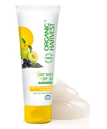 Organic Harvest Sunscreen For Oily Skin SPF 30 - 100 gm