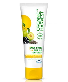 Organic Harvest Sunscreen For Oily Skin SPF 60 - 100 gm