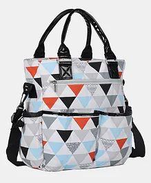 Charismomic Inverted Pastel Pyramids Diaper Bag- Multicolor