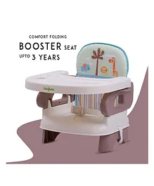 Baybee Booster Seat with Removable Dining Tray - Brown White